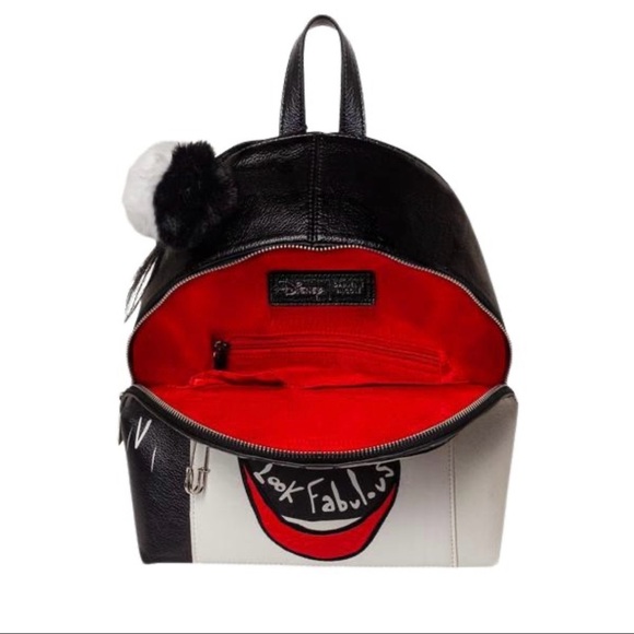 Danielle Nicole Disney Cruella Mini Backpack NWT | Black White Red Villain Bag main image 10
